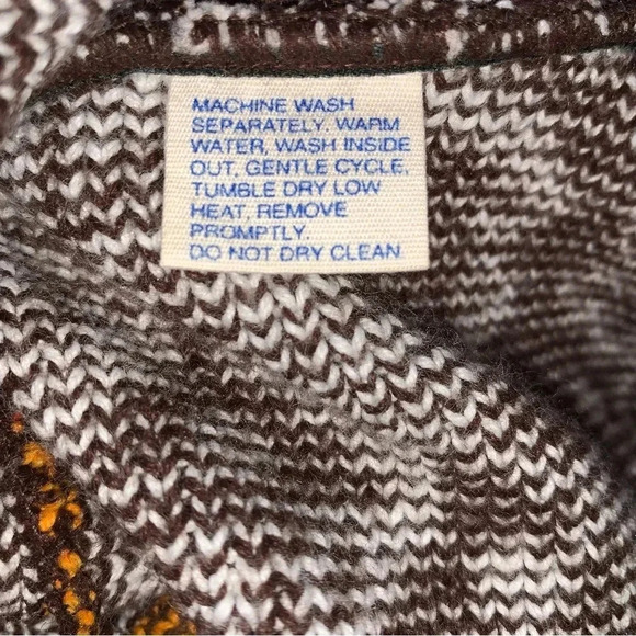 Vintage Jersild DuPont Orlon Men’s XL Cardigan Sweater Brown Nordic Moose 1950s - Picture 14 of 14